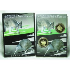 AUSTRALIA AND NEW ZEALAND . 2005 . LIVING ICONS . 2 COIN SET